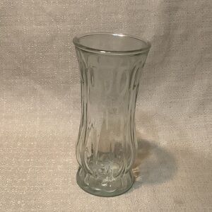 Vintage CFG Clear Ribbed Glass Vase CL 15 / 3